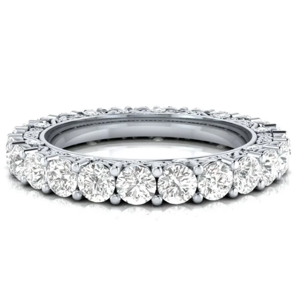 ❤️925 Silver Plated Classic White CZ Wedding Ring for Women, GPMB1456